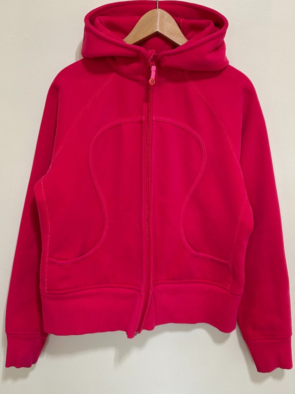 Lululemon Full-Zip Scuba Hoodie Hot Pink Womens Size 12